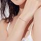 Bracelet en zircone cubique clair réglable bracelet à maillons à barre incurvée bracelet de tennis classique bijoux à breloques cadeaux pour les femmes JB756B-6