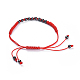 Nylon ajustable pulseras de abalorios trenzado del cordón BJEW-JB04426-01-3