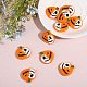 CHGCRAFT 10Pcs Pumpkin Silicone Beads Jack O Lantern Shape Halloween Silicone Beads for DIY Necklaces Bracelet Keychain Making Handmade Crafts SIL-CA0001-56-4