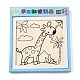 DIY Giraffe Pattern Pulp Painting Art Sets DIY-G033-01E-3