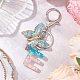 Брелок в форме бабочки из смолы и акрила KEYC-JKC01067-05-2