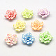 Handmade Polymer Clay 3D Flower with Ring Pattern Beads CLAY-Q203-15mm-M02-1