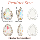 OLYCRAFT 16Pcs Teardrop Rhinestone Buttons 1mm Crystal Handcraft Button Glass hinestone Buttons DIY Button Accessories for Sewing Clothing Accessories DIY Crafting Projects Decorations -2Styles GLAA-OC0001-28-2