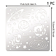 FINGERINSPIRE Planet Pattern Metal Stencils 15.6cm Square Metal Planet Pattern Stencil Stainless Steel Space Theme Stencil for Scrapbooking Galaxy Stencil for Engraving DIY-WH0279-047-2