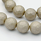 Frosted Round Shell Pearl Bead Strands BSHE-M013-6mm-02-2