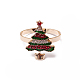 Рождественские кольца для салфеток из сплава со стразами XMAS-PW0001-284B-1
