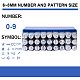 PandaHall Elite 27 pcs Iron Number And Symbols Metal Stamp Set 6-8mm With Number 0 to 9 and 17 Different Symbols For DIY Jewelry Making AJEW-L064-02-2