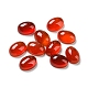 Gemstone cabochons, agata rossa naturale, 8x6x3mm