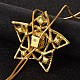 Звезда длинные регулируемые сплав горный хрусталь Lariat ожерелья NJEW-F193-K02-G-3