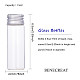 BENECREAT 20PCS 15ml Clear Glass Bottles Candy Bottle with Aluminum Screw Top Empty Sample Jars Sample Vials for Spice Herbs Small Items Storage Wedding Favors AJEW-BC0005-37-15ml-2