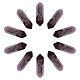 SUNNYCLUE 1 Box 10Pcs Amethyst Crystal Points Hexagonal Quartz Healing Chakra Faceted Gemstone Pointed Bullet Stones Wands Carved for Jewelry Making DIY Necklace Riki Balancing Meditation G-SC0001-60-1
