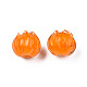 手作りランプワークビーズ  花  オレンジ  10~11x11.5~12.5mm  穴：1.2mm LAMP-T016-11I-2