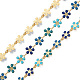 Handgefertigte Messing-Emaille-Pflaumenblüten-Gliederketten CHC-N021-04A-1
