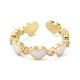 Corazón real 18k anillos de puño chapado en oro para niña regalo de mujer ZIRC-C021-05G-2
