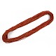三色ポリエステル編組コード  金のメタリック糸で  編みこみのジュエリー友情ブレスレット作りのために  クリムゾン  2mm  約100ヤード/バンドル（91.44m /バンドル） OCOR-T015-B07-3