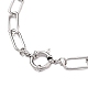 304 Stainless Steel Paperclip Chain Bracelets BJEW-JB05631-2