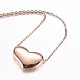 304 Stainless Steel Pendant Necklaces NJEW-D277-34RG-2