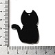 ハロウィンアクリルパーツ  幽霊/猫  ブラック  39x30x2mm  穴：1.8mm OACR-H041-02A-01-3