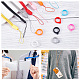 GORGECRAFT 32PCS 8 Colors Necklace Lanyard Set Including 16Pcs Nonslip Rubber Rings Loop 16Pcs Loss-Proof Pendant Lanyard String Holder for Pens Protective Office Keychains Accessories AJEW-GF0006-18-7