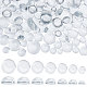 PH PandaHall 150pcs Transparent Glass Cabochons 7 Sizes Glass Dome Cabochons Clear Glass Pebbles Non-calibrated Round for Necklace Bracelets Jewelry Cameo Pendants Bookmarks GLAA-PH0002-34-3