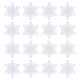 不織布刺繍パッチ  アップリケ  ミシンクラフト装飾  スノーフレーク  ホワイト  62x55x1mm  24個/箱 DIY-FG0003-70-1