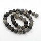 Frosted Natural Cloudy Quartz Round Bead Strands G-M272-12-6mm-2