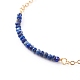 August Birthstone Natural Lapis Lazuli Beaded Bracelets BJEW-JB06092-08-2