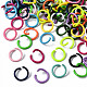 Spray Painted Iron Open Jump Rings IFIN-T017-04A-1
