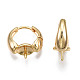Brass Hoop Earring Findings KK-N233-139-3