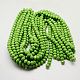 Yellow Green Imitation Jade Glass Faceted Rondelle Bead Strands X-GLAA-F001-8x6mm-21-3