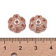 Capuchons de perles de zircone cubique en laiton à 6 pétale de fleur écologique ZIRC-M098-01RG-FF-2