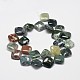 Natural Indian Agate Rhombus Bead Strands G-M257-16x16mm-04-2