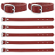 GORGECRAFT 10Pcs 8 Inch Leather Luggage Labels Strap Cowhide Luggage Tags Replacement Belts with Buckle Watch Band Strap for ID Card Pass Holder Travel Storage Hanging Accessories AJEW-WH0258-251A-1