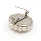 Elegant Mothers Day Gifts Flower Natural Pearl Brooches JEWB-M004-02-2
