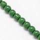 Opaque Solid Color Crystal Glass Round Beads Strands GLAA-F037-6mm-F01-1