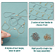 Kit de fabricación de diy para pendientes colgantes geométricos con envoltura de alambre grande unicraftale DIY-UN0003-02-4