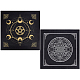 Creatcabin 2pcs2スタイル不織布四角い祭壇タロットテーブルクロス  五芒星の太陽の月のテーブルクロス  混合模様  490x490x0.3mm  1個/スタイル AJEW-CN0001-15-2