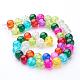 Crackle Glass Beads Strands GGM003-3
