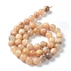 Chapelets de perles de sunstone naturelle naturelles G-M373-01B-3