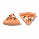 不透明なエポキシ樹脂カボション  模造食品  三角ピザ  砂茶色  20x23x6.5mm CRES-S358-53-4