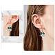 Boucles d'oreilles pendantes en forme de trèfle en zircone cubique transparente JE1082A-6
