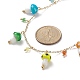 Ожерелья с подвесками в виде грибов лэмпворк NJEW-TA00052-4