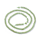 Natural Peridot Beads Strands G-F619-06-3mm-2