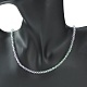 Bling-Glas-Halskette mit runden Perlen für Damen NJEW-PH01490-04-4