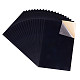 BENECREAT 40PCS Velvet (Black) Fabric Sticky Back Adhesive Back Sheets TOOL-BC0008-11A-1
