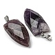 Natural Mixed Gemstone Pointed Pendants G-M405-07P-3
