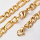 304 Stainless Steel Figaro Chain Necklaces and Bracelets Sets SJEW-L379-13G-2