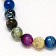 Natural Agate Gemstone Faceted Round Bead Strands G-I118-01-1