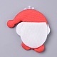 クマの形のクリスマスカップケーキケーキトッパーの装飾  パーティーのクリスマスデコレーション用品  ホワイト  83x79x10mm DIY-I032-08-3