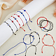 12шт. 9 стиля стеклянных браслетов с бусинами от сглаза BJEW-FI0001-24-5